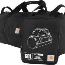 Classic Round Duffel with Utility Pouch, Heavy-Duty, Water-Resistant Packable Gear Bag for Jobsite, Gym, and Travel